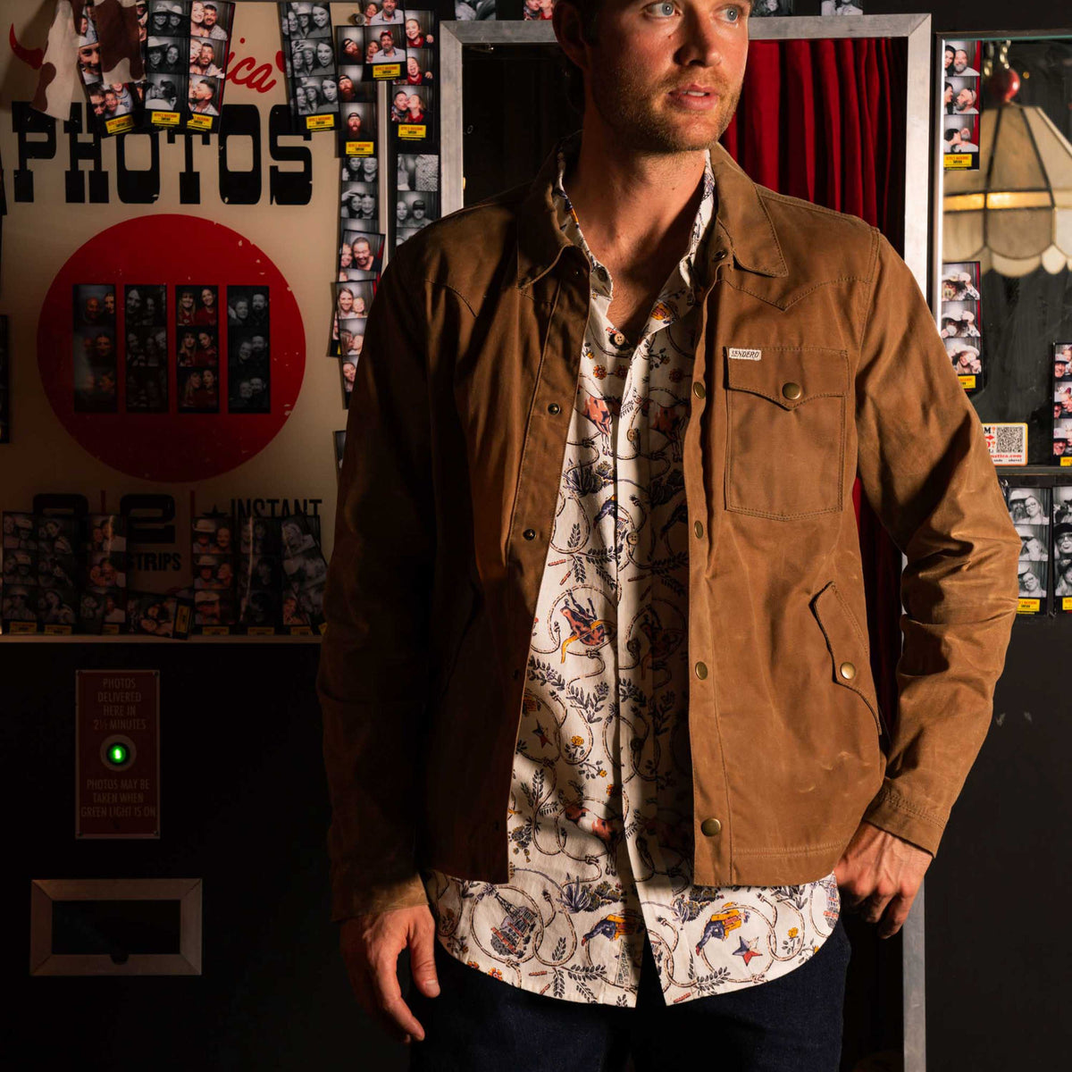 City Slicker Button Up Short Sleeve - High Lonesome - Ivory/Navy