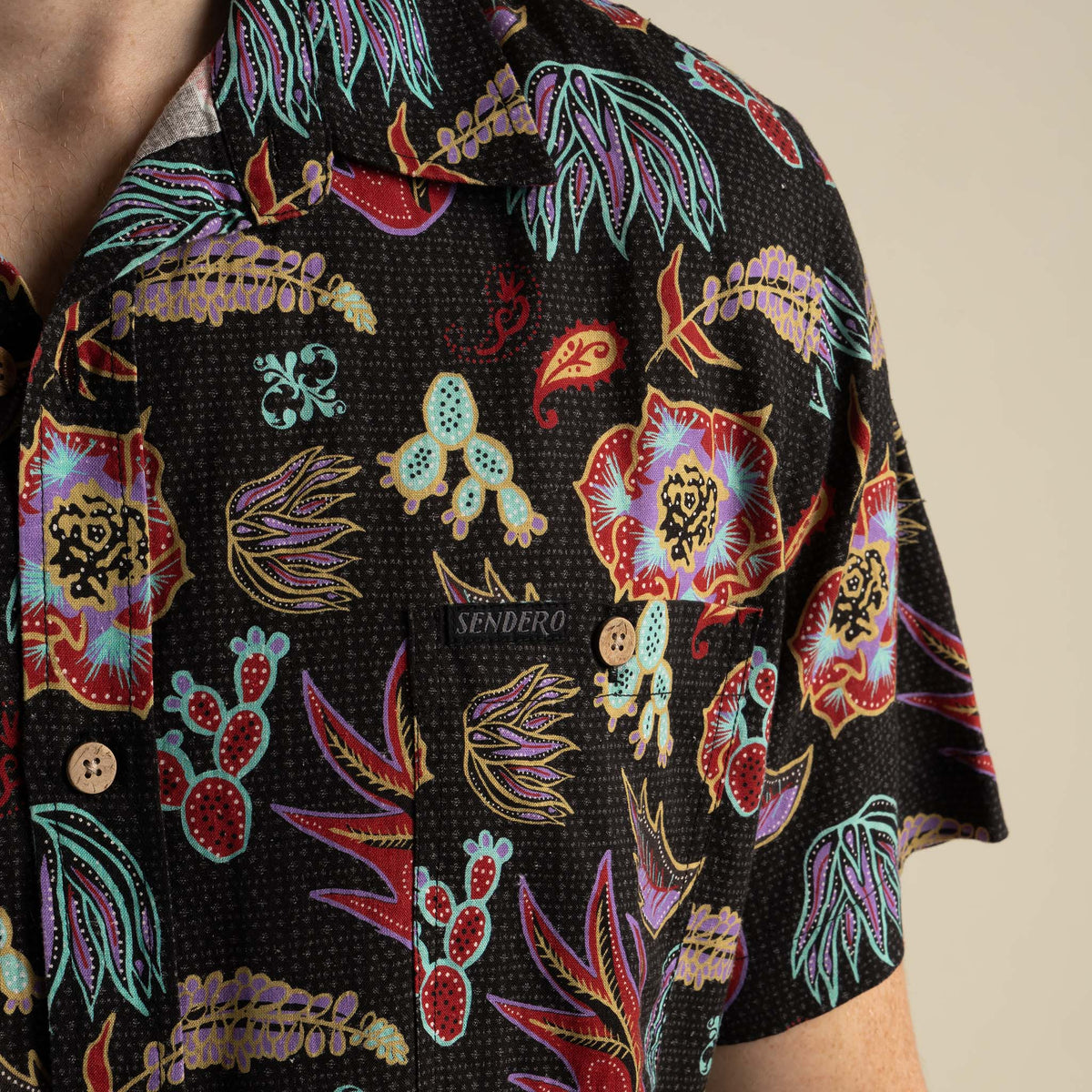 City Slicker Button Up Short Sleeve - Electric Desert