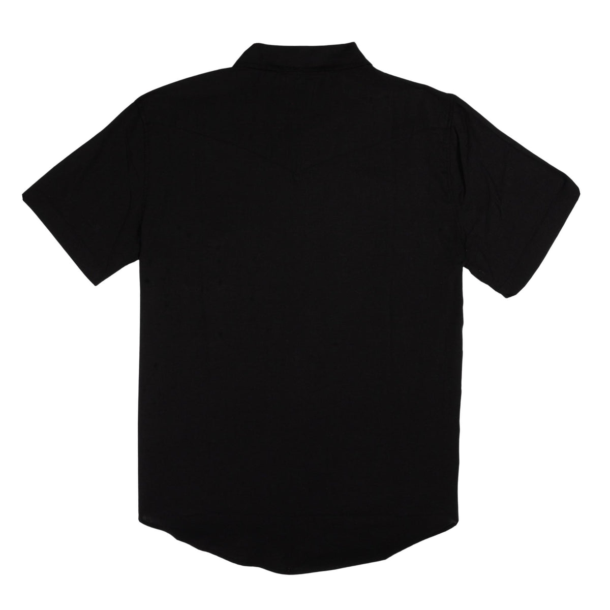 The Wyatt Pearl Snap Short Sleeve Solid Shirt - Black