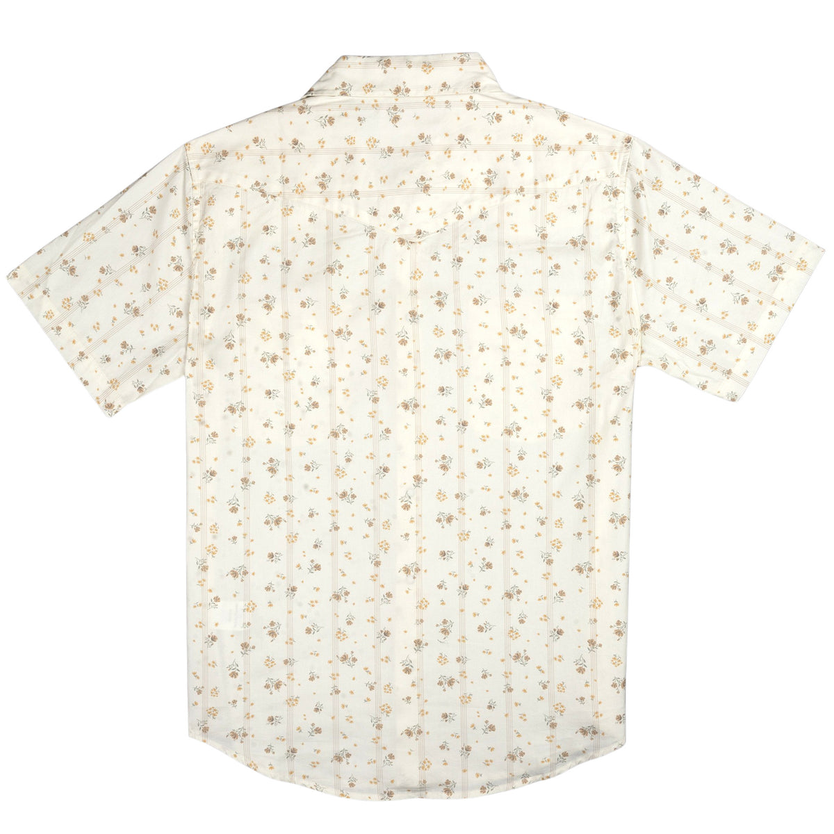 The Wyatt Pearl Snap Short Sleeve Print Shirt - Dustbloom - Antique White