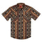 The Wyatt Pearl Snap Short Sleeve Print Shirt - Tempe Stripe - Brown/Orange