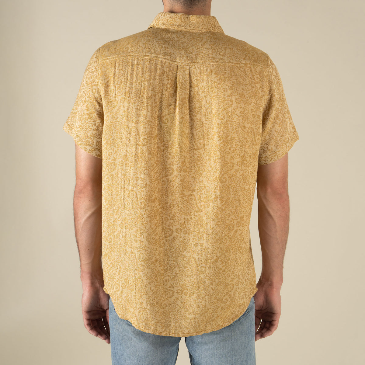 Boquillas Short Sleeve Shirt - Wildrose Paisley - Gold