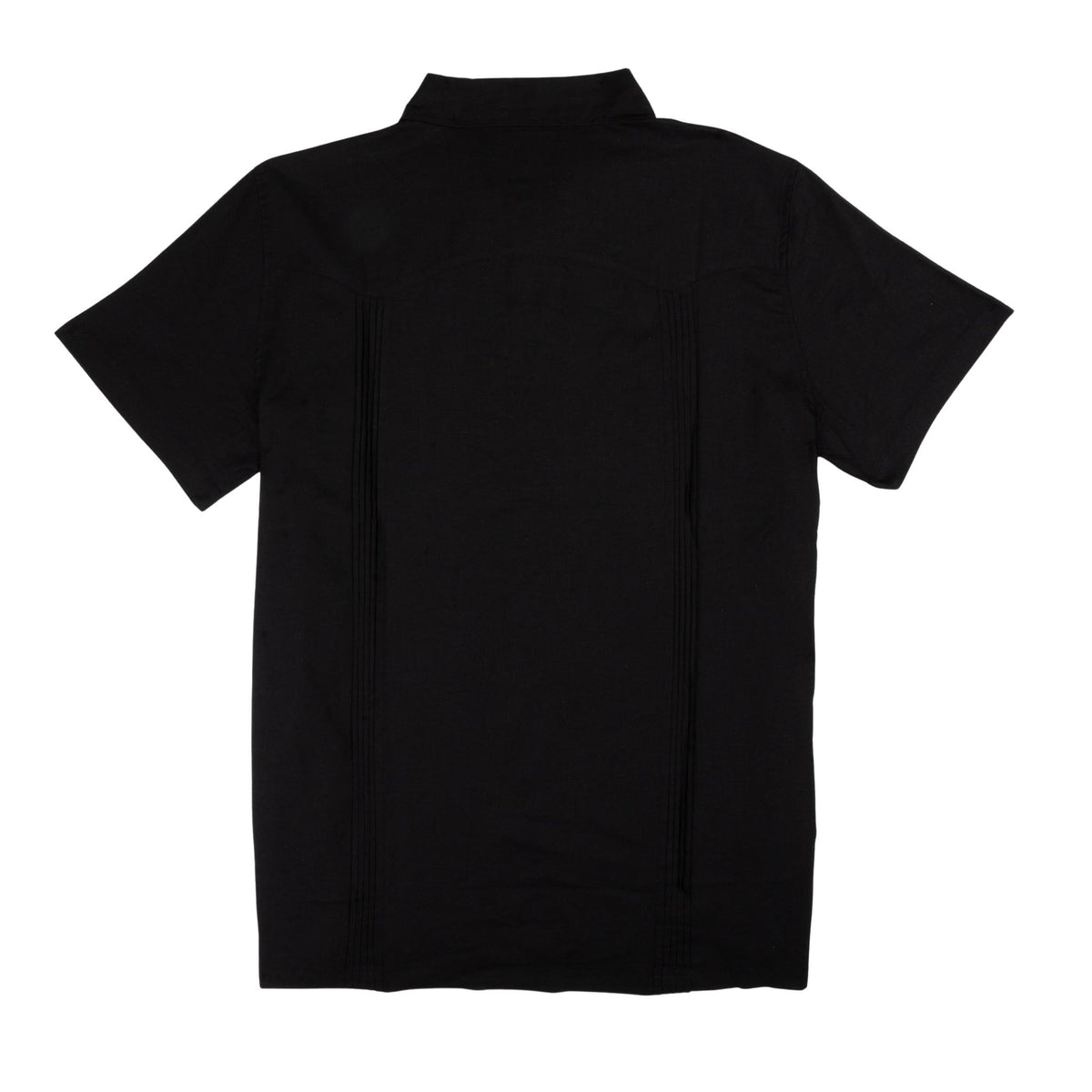 Caballero Guayabera Short Sleeve Shirt - Black