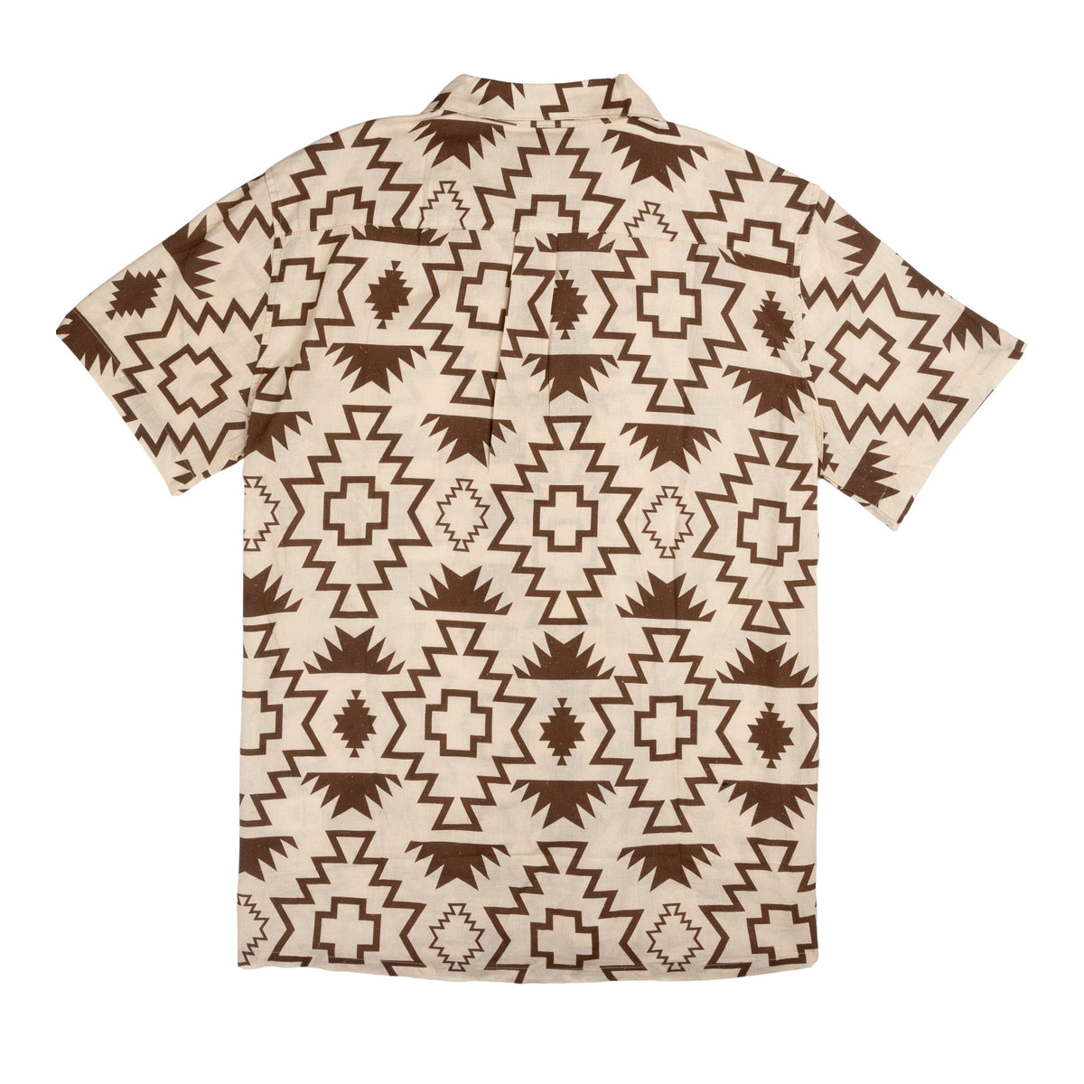 The Padre Shirt - Chama Chevron - Cream/Brown