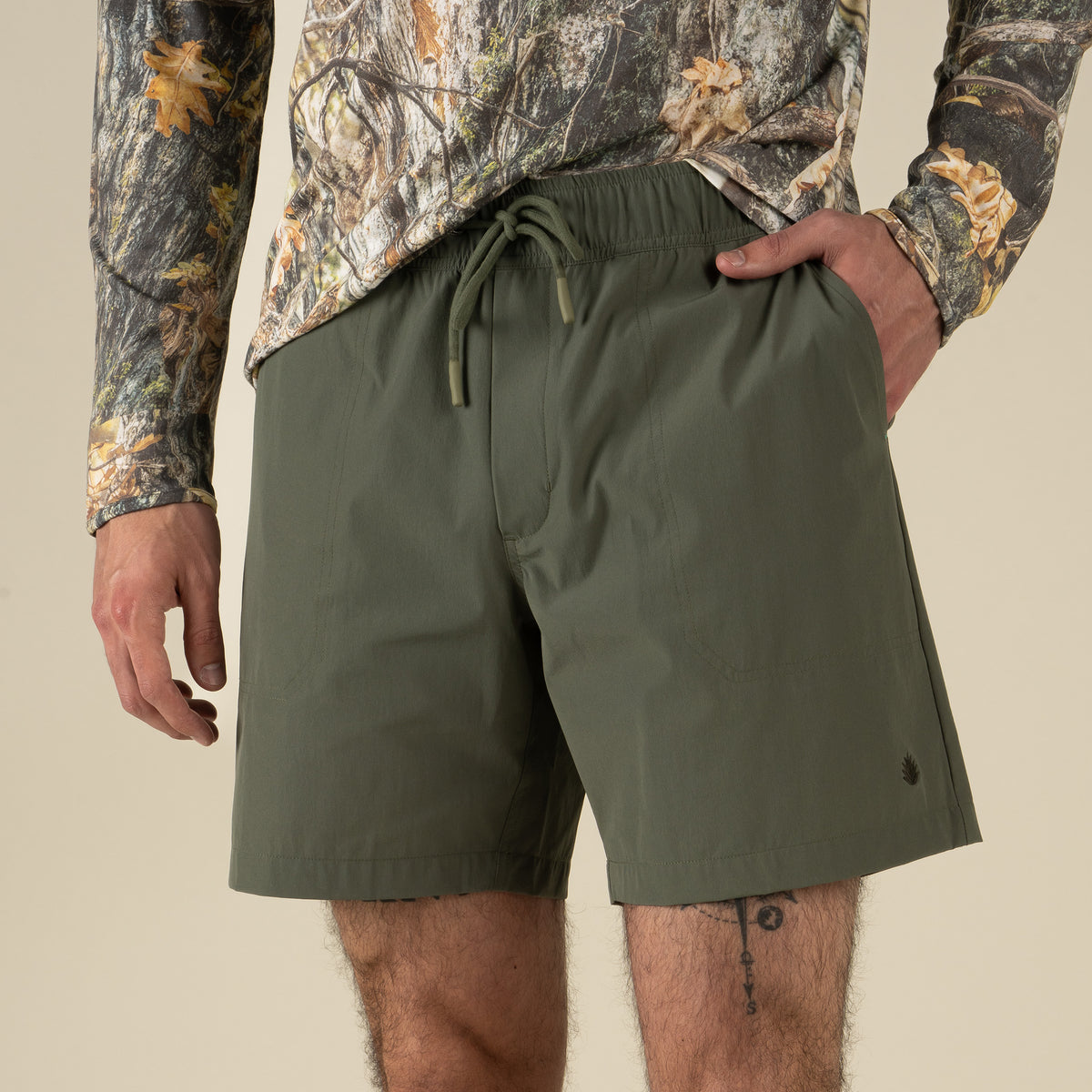 Bajada Hybrid Shorts - San Juan Green