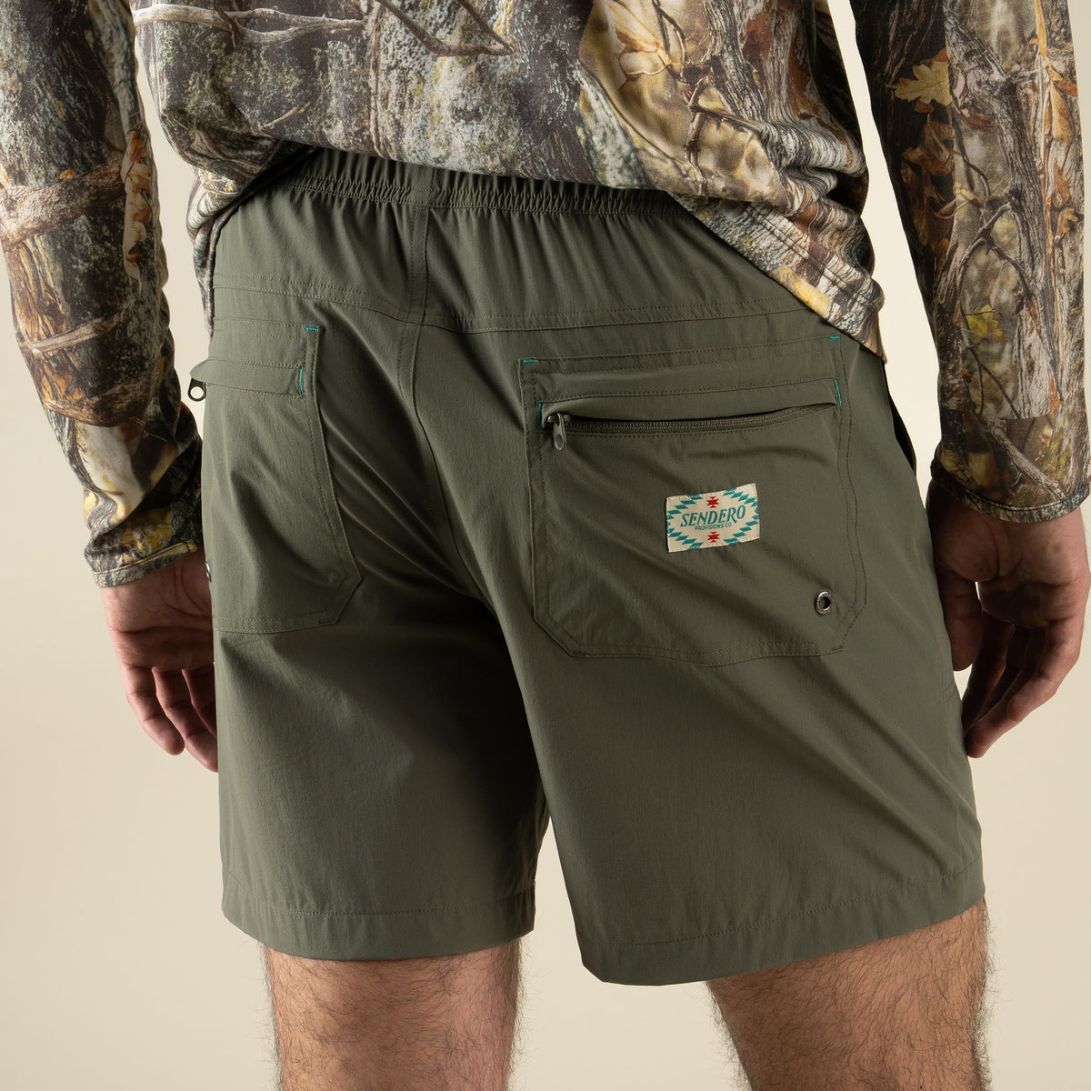 Bajada Hybrid Shorts - San Juan Green