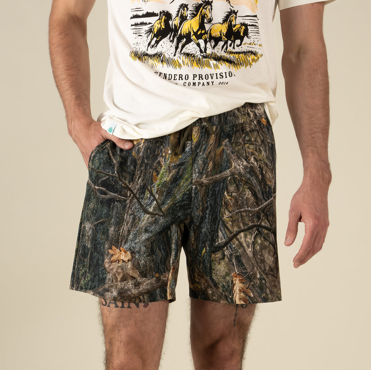 Bajada Hybrid Shorts - Will Tree Camo
