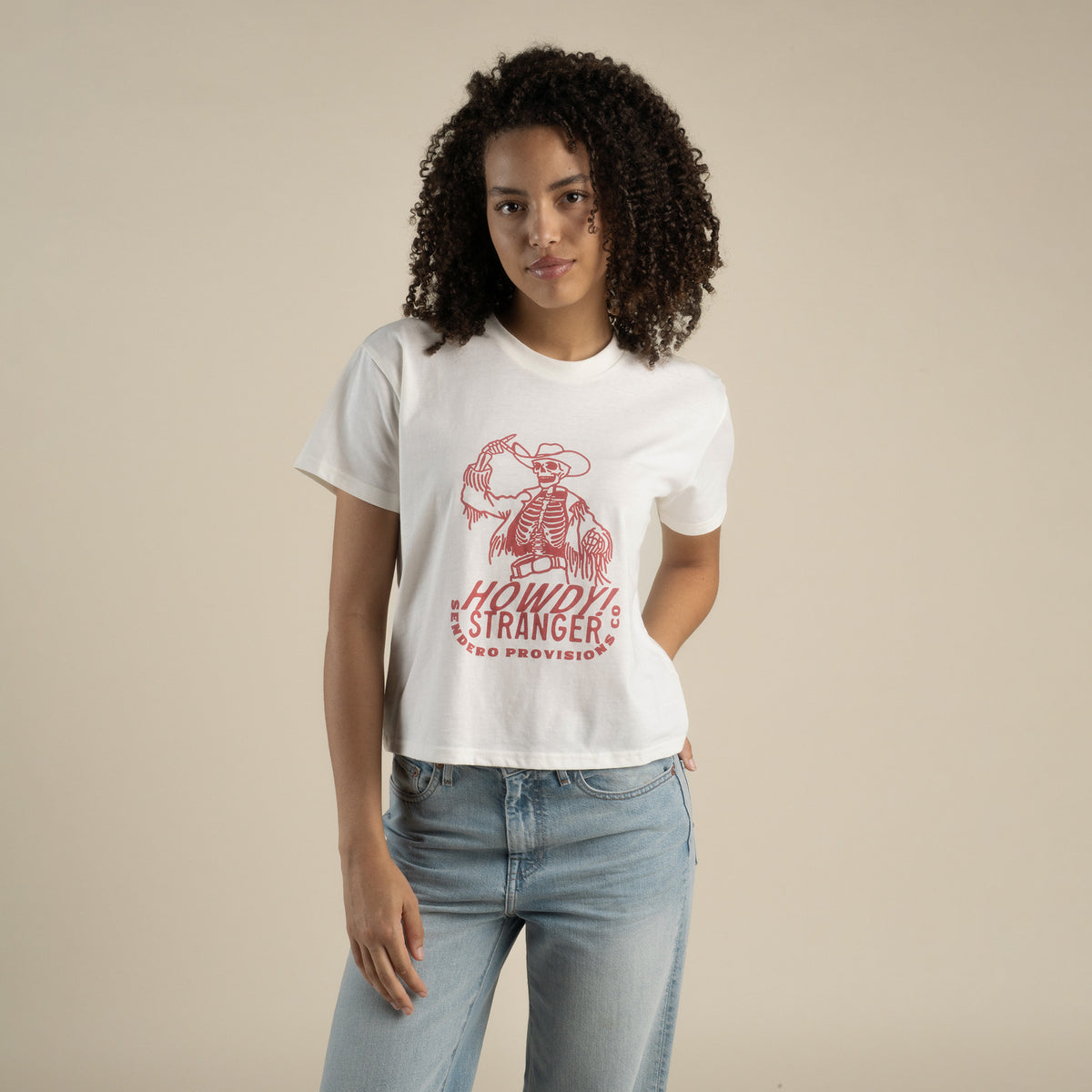 Howdy Stranger Boxy Tee - Vintage White