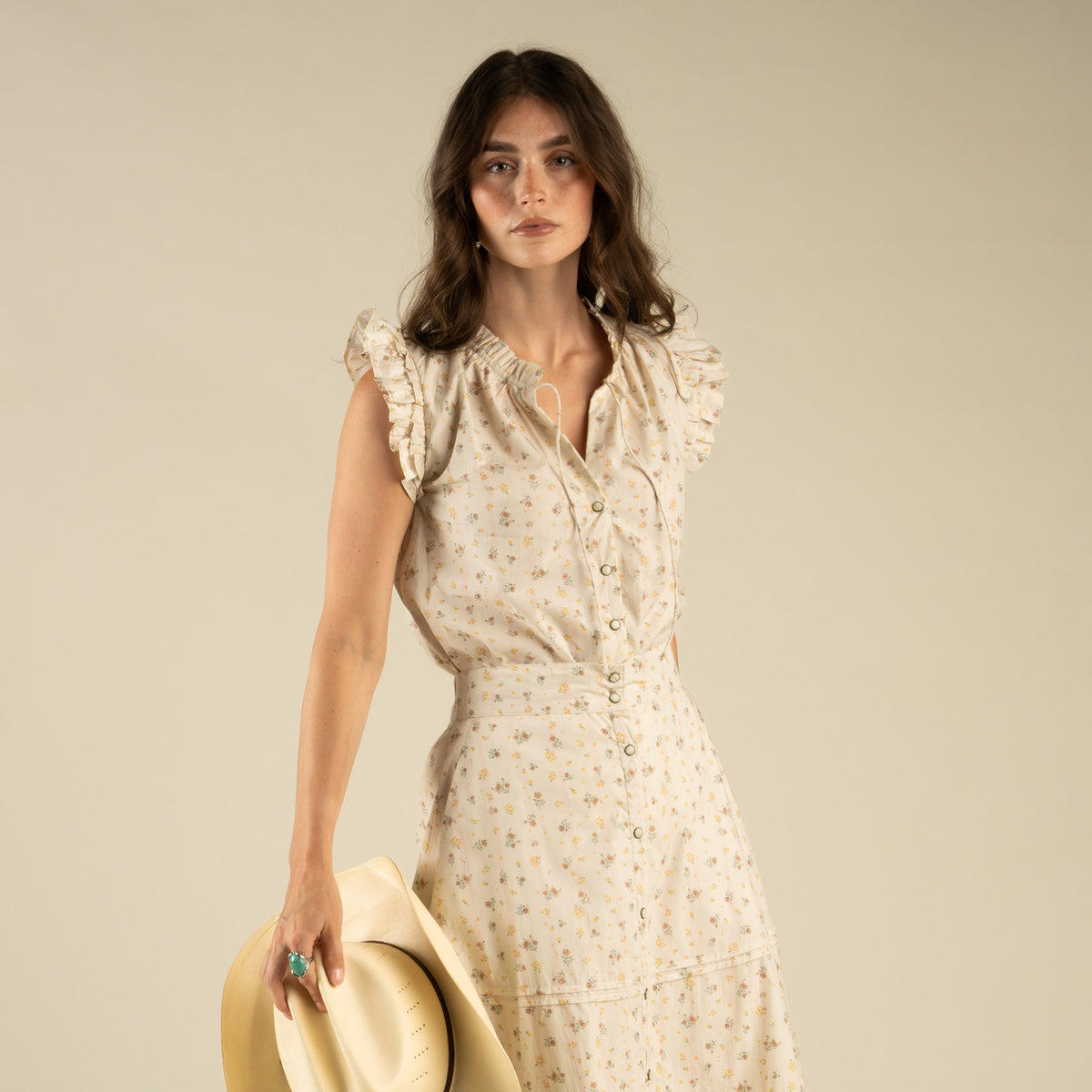 The Paloma Blouse - Dustbloom - Cream