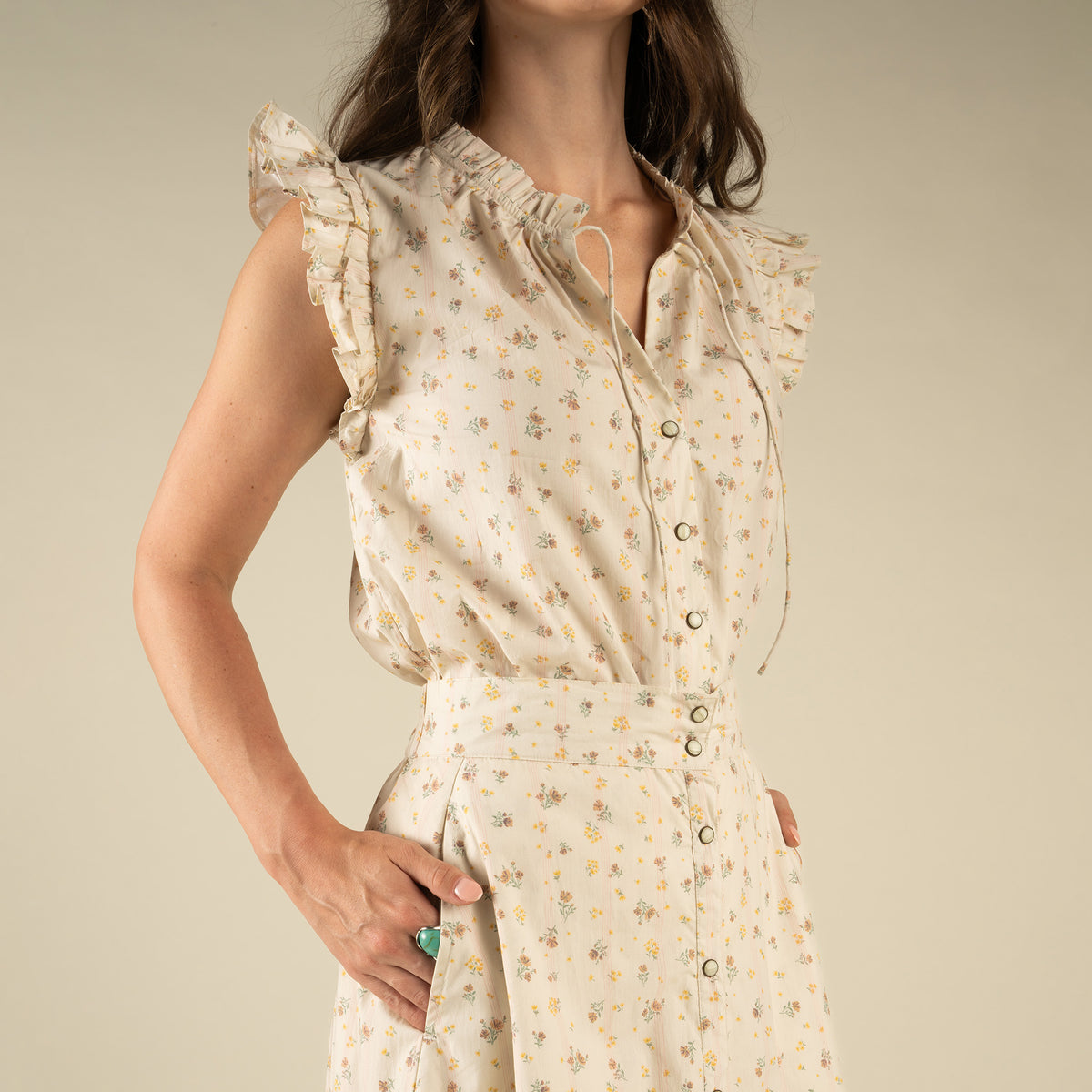 The Paloma Blouse - Dustbloom - Cream