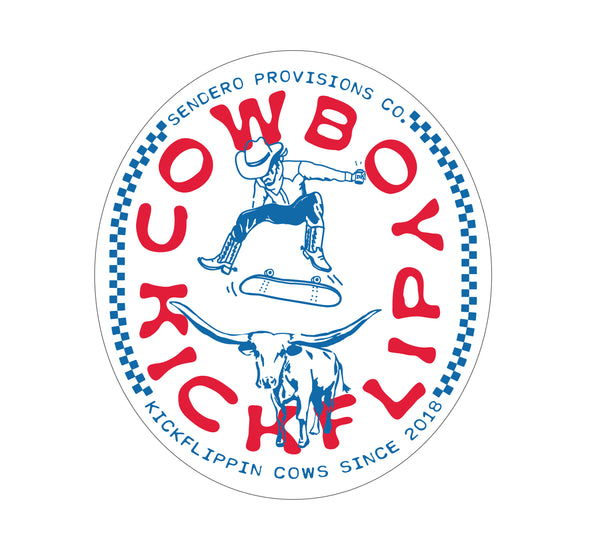 Cowboy Kickflip Sticker