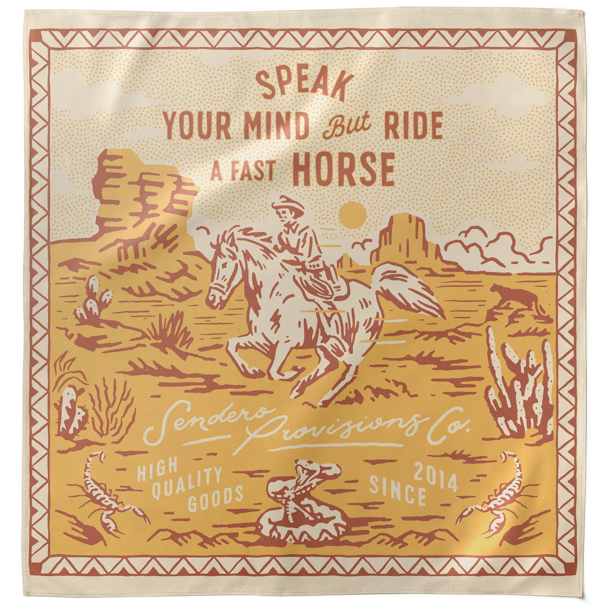 Fast Horse Bandana - Yellow