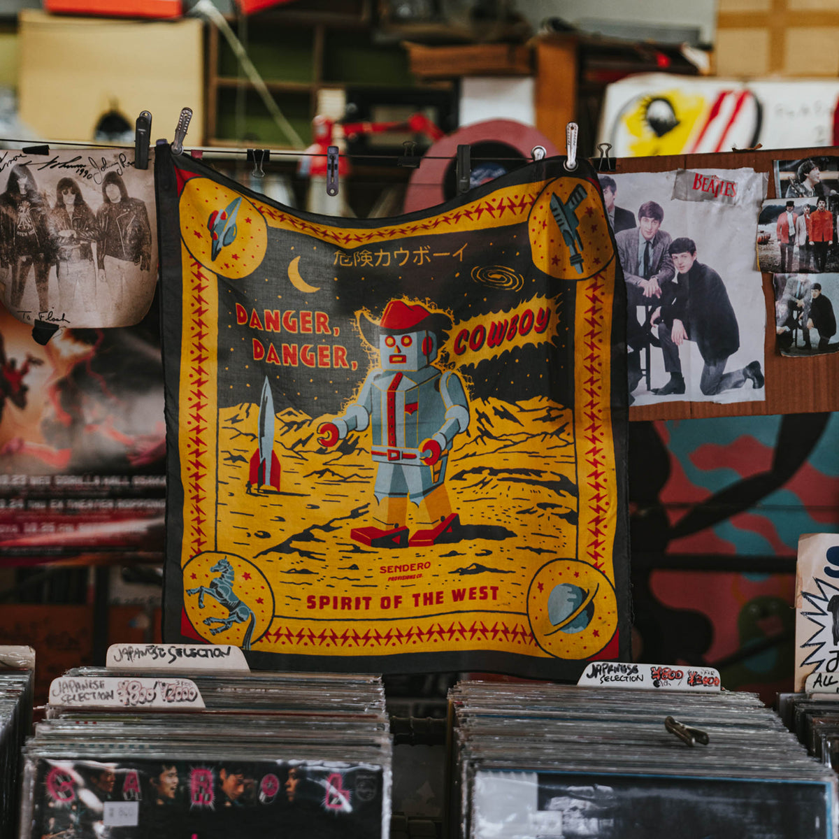 Danger Cowboy Bandana - Gold