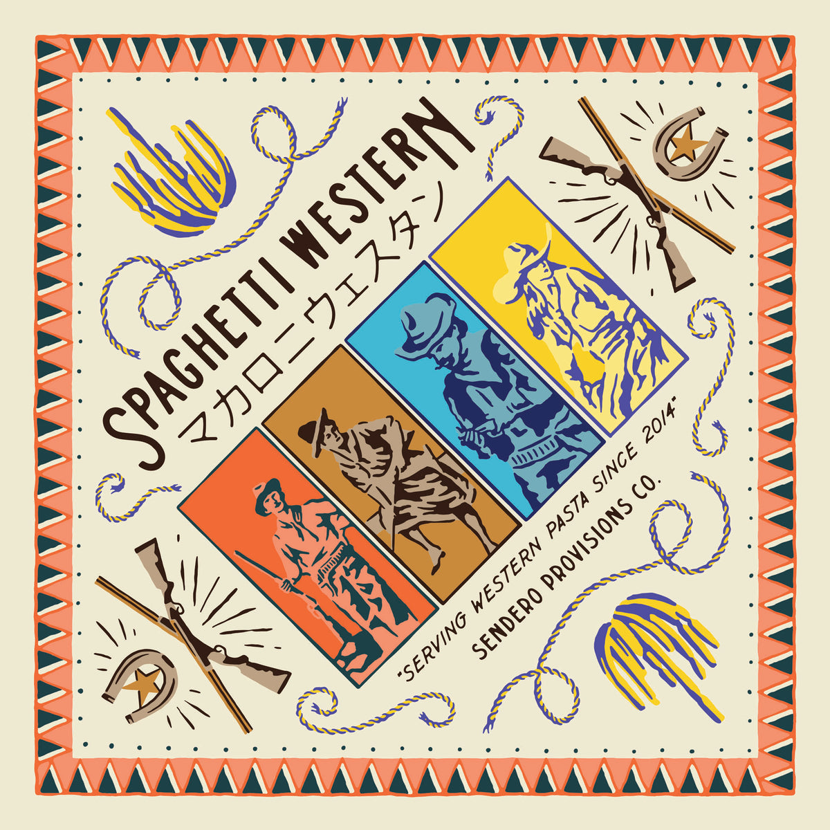 Spaghetti Western Bandana - Cream