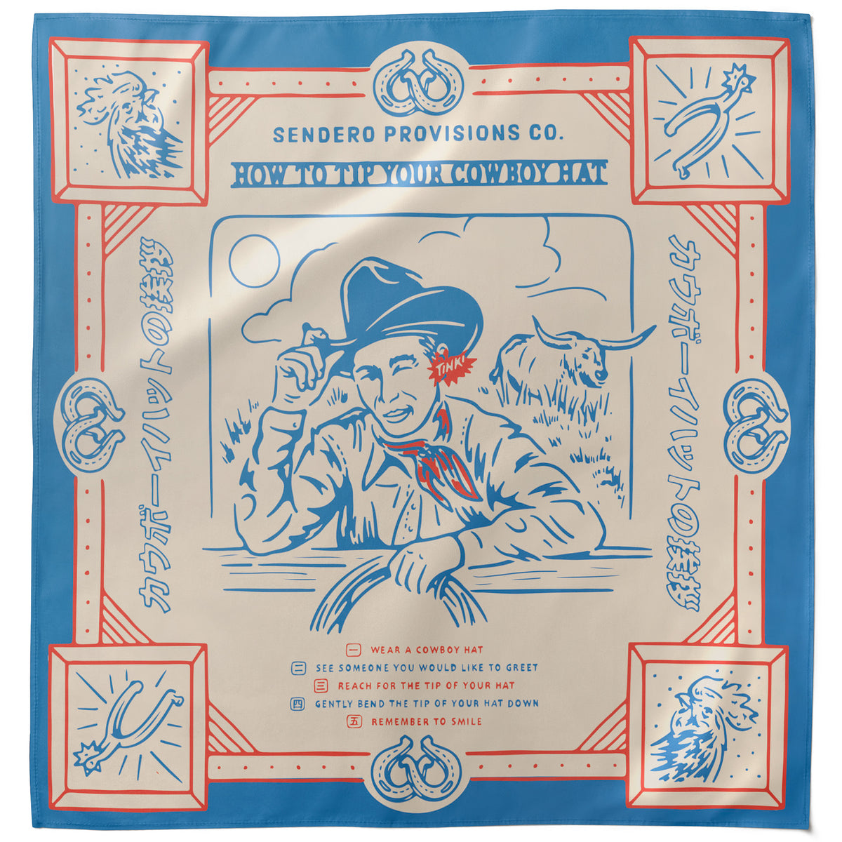 Tip Your Hat Bandana - Blue