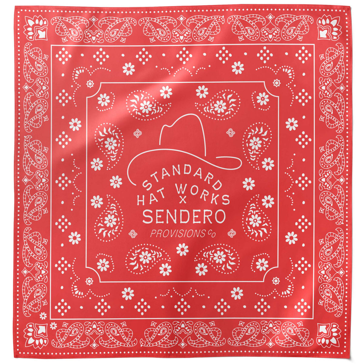 Sendero x Standard Hat Works Bandana Scarf - Red/White