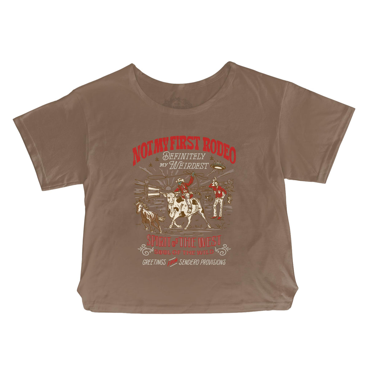 Greetings Basic Tee - Light Brown
