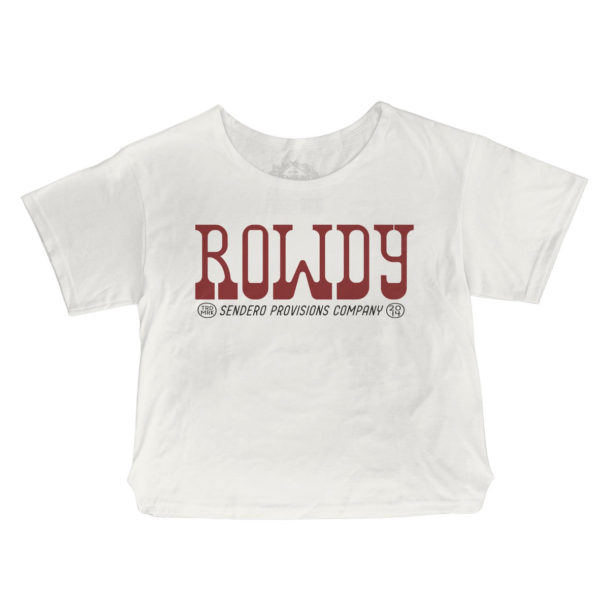 Rowdy Basic Tee - Vintage White/Red Print