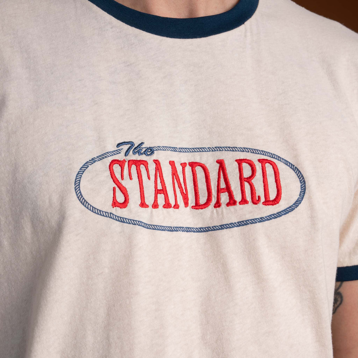 Set the Standard Ringer T-Shirt - Worn White
