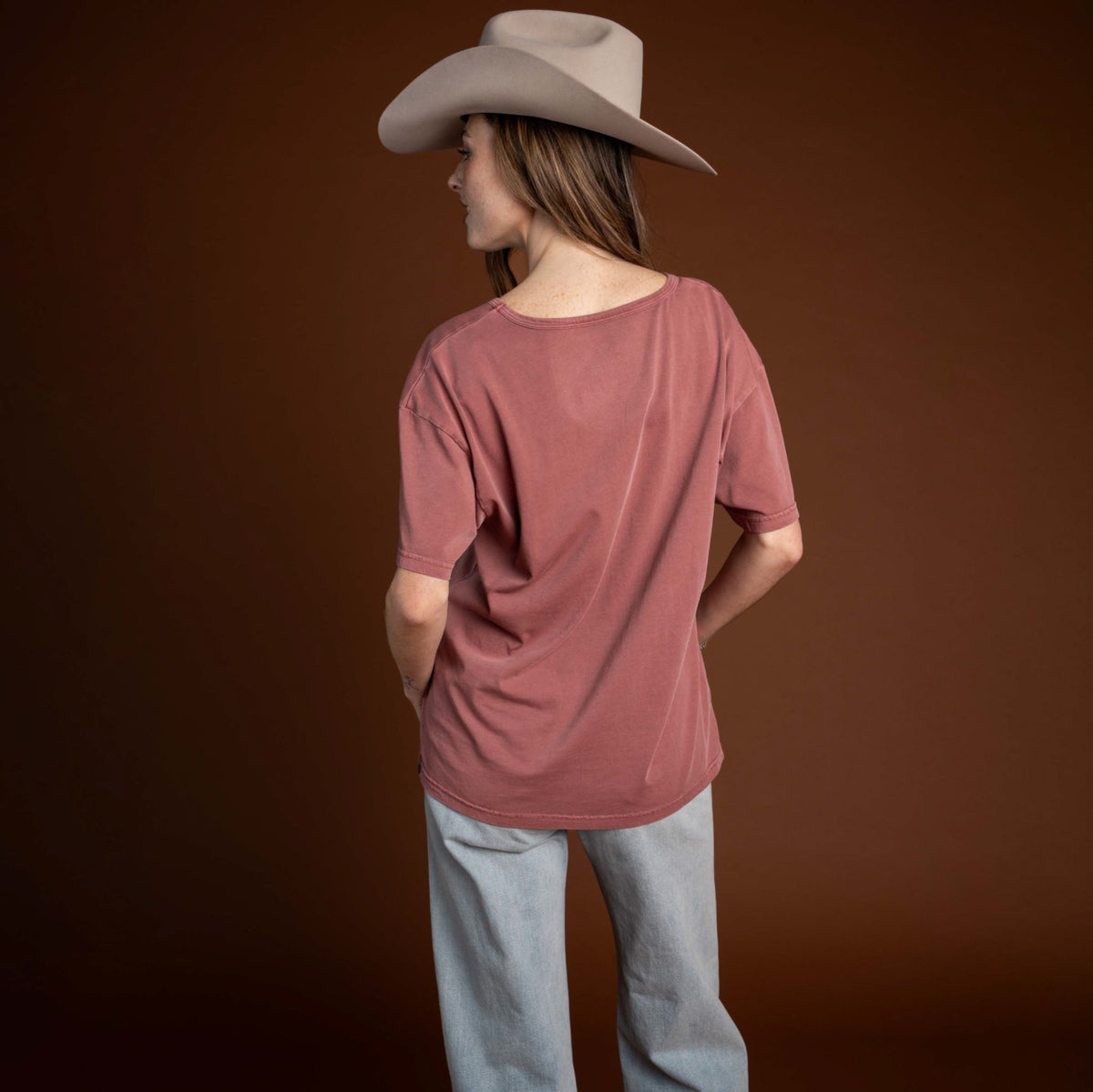 Sendero x Standard Hat Works Washed Basic Tee - Rust