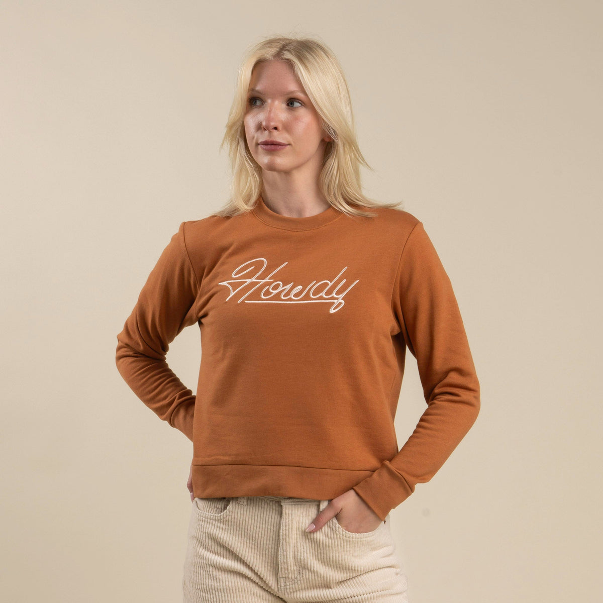 Women's Howdy Sweatshirt - Meerkat