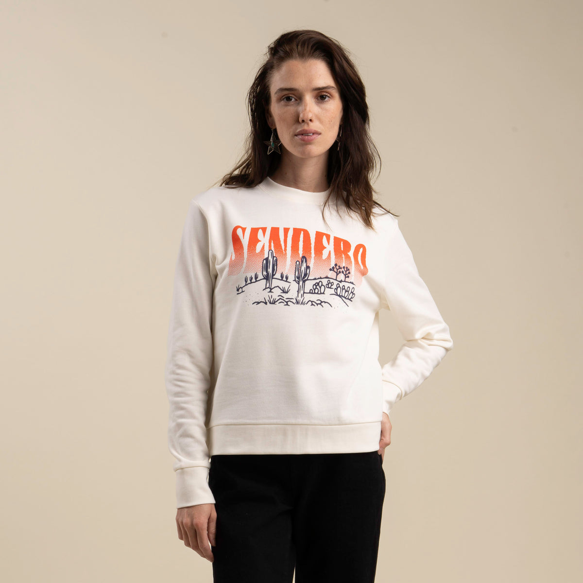 Desert Dreams Women's Sweatshirt - Vintage White