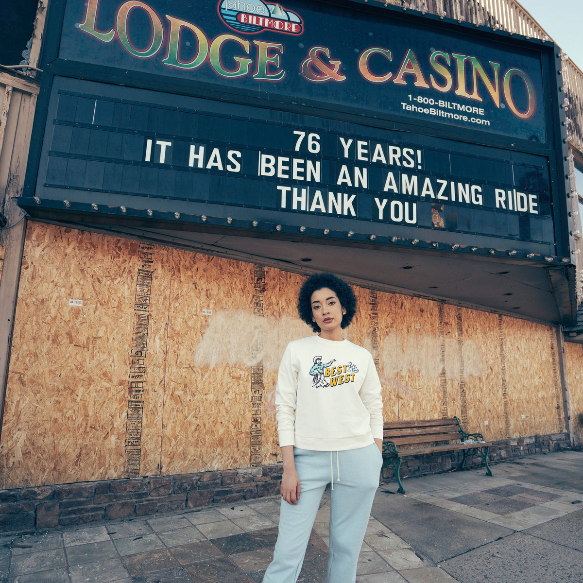 Best in the West Women's Sweatshirt - Vintage White