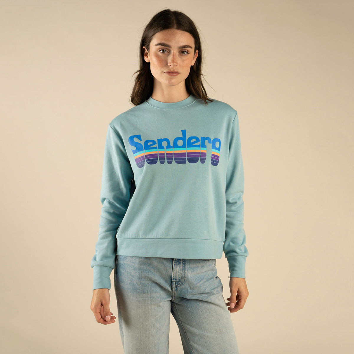 Retro Logo Women's Sweatshirt - Sterling Blue