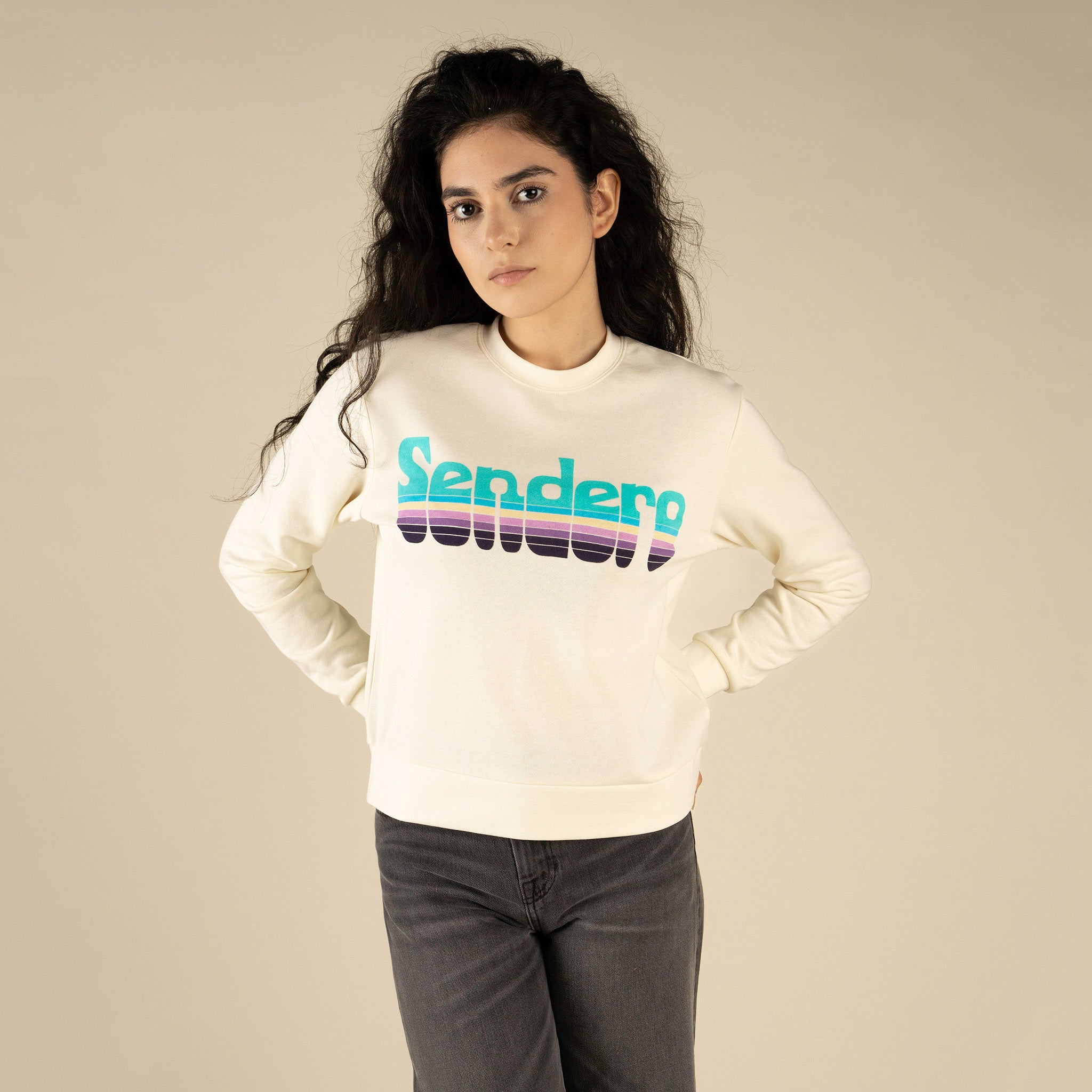 Retro Logo Drop Shoulder Sweatshirt