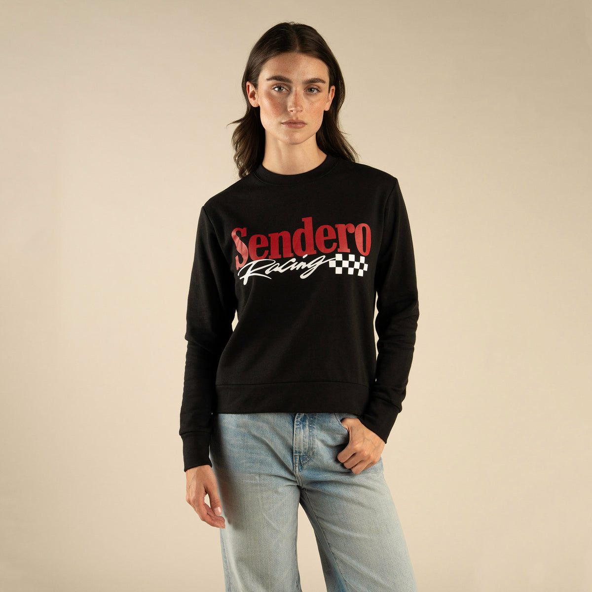 Sendero Racing Women's Sweatshirt - Black