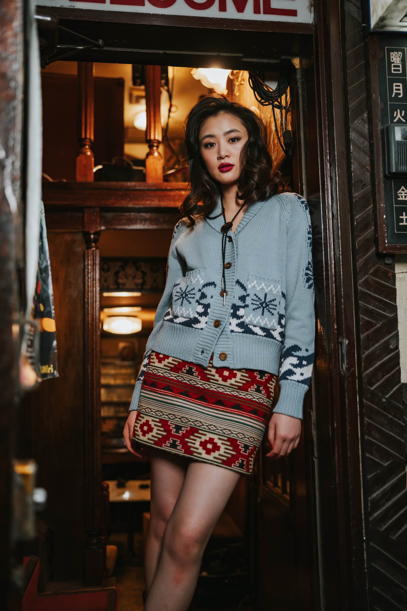 サイコム psicom INDIAN SUMMER CARDIGAN Women's Illia Handknit Cardigan in Cosmos Combo | Brochu Walker