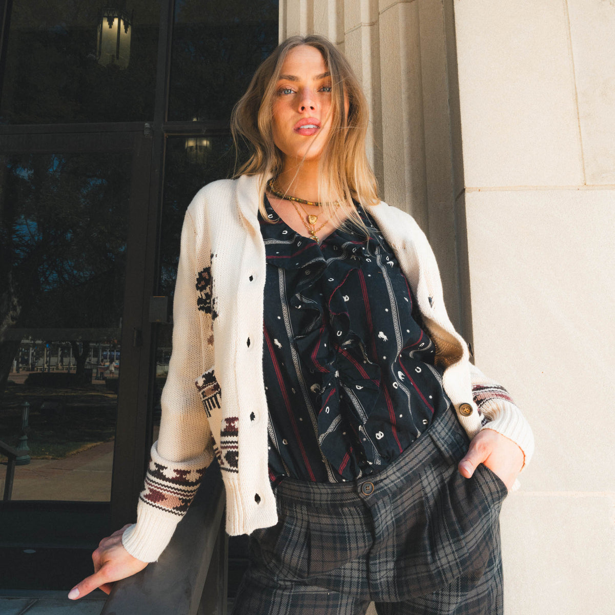 Cimarron Cardigan - Corral - Cream
