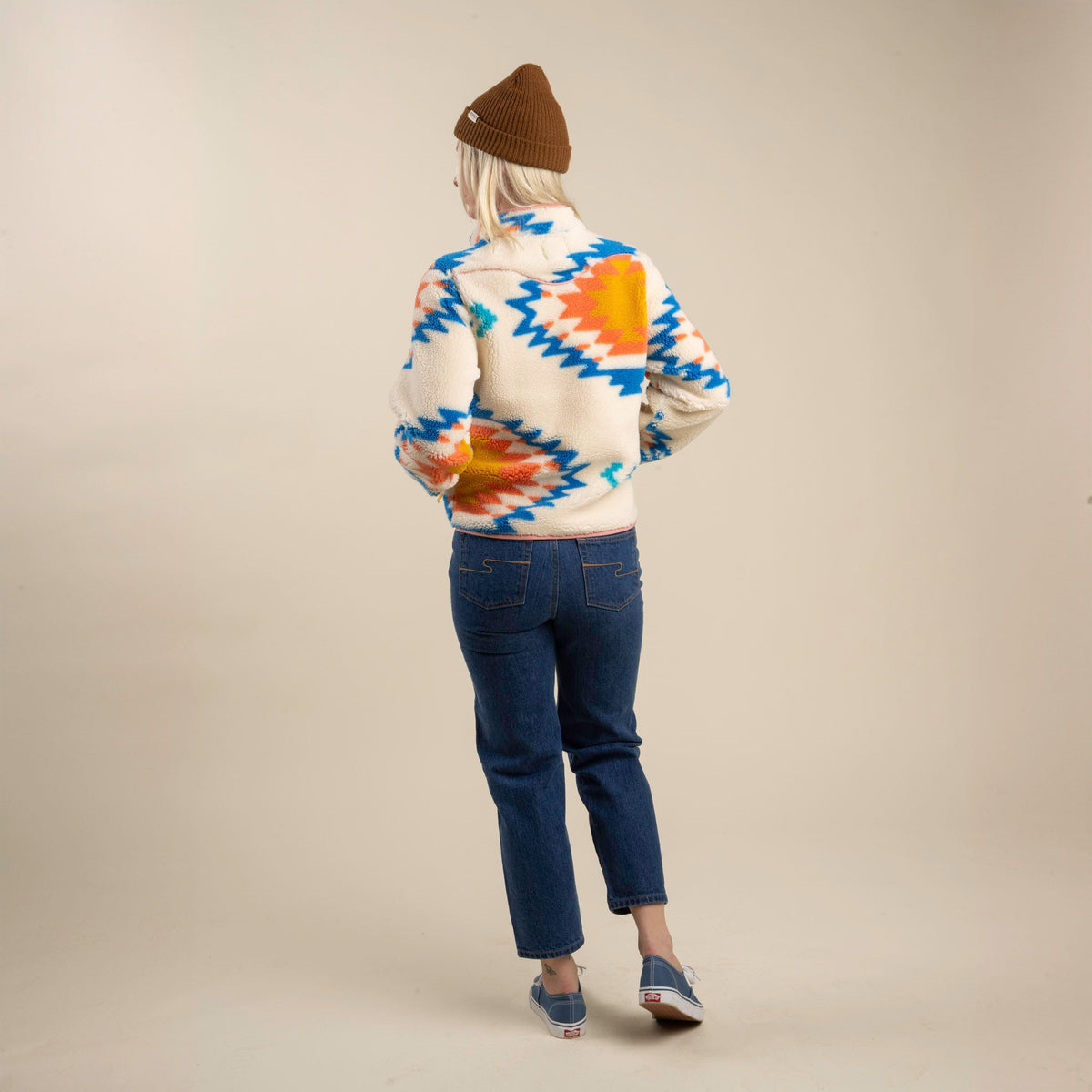 Sedona Fleece - Sante Fe Print - Vintage White