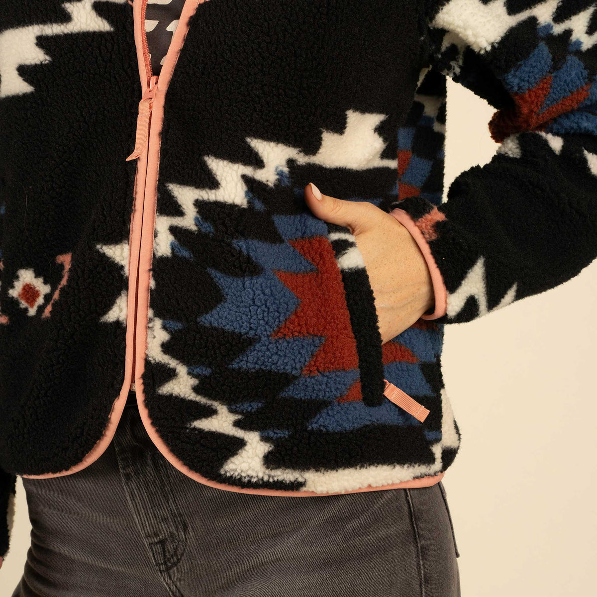 Sedona Fleece - Santa Fe Print - Vintage Black
