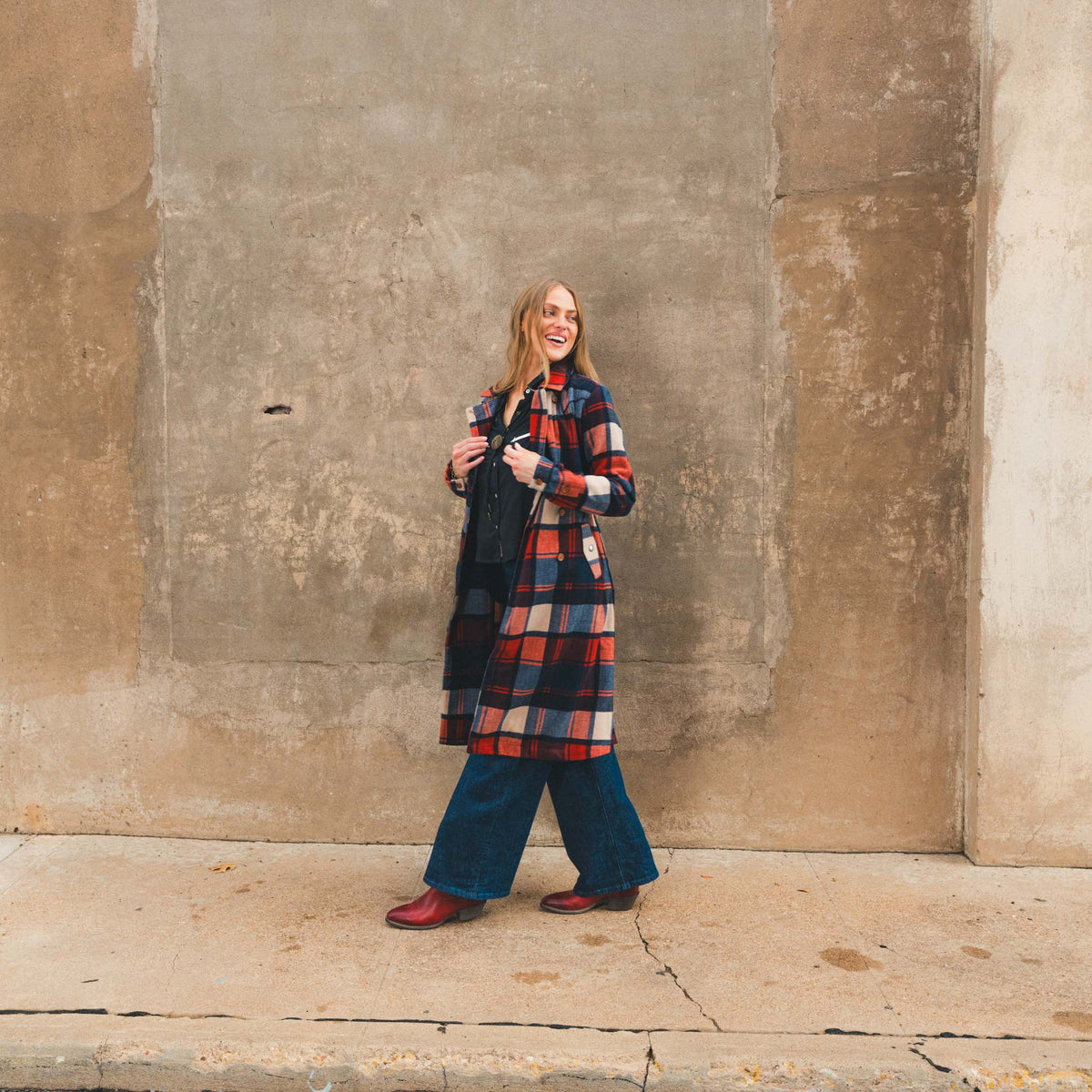 Alma Trench Coat - Plaid