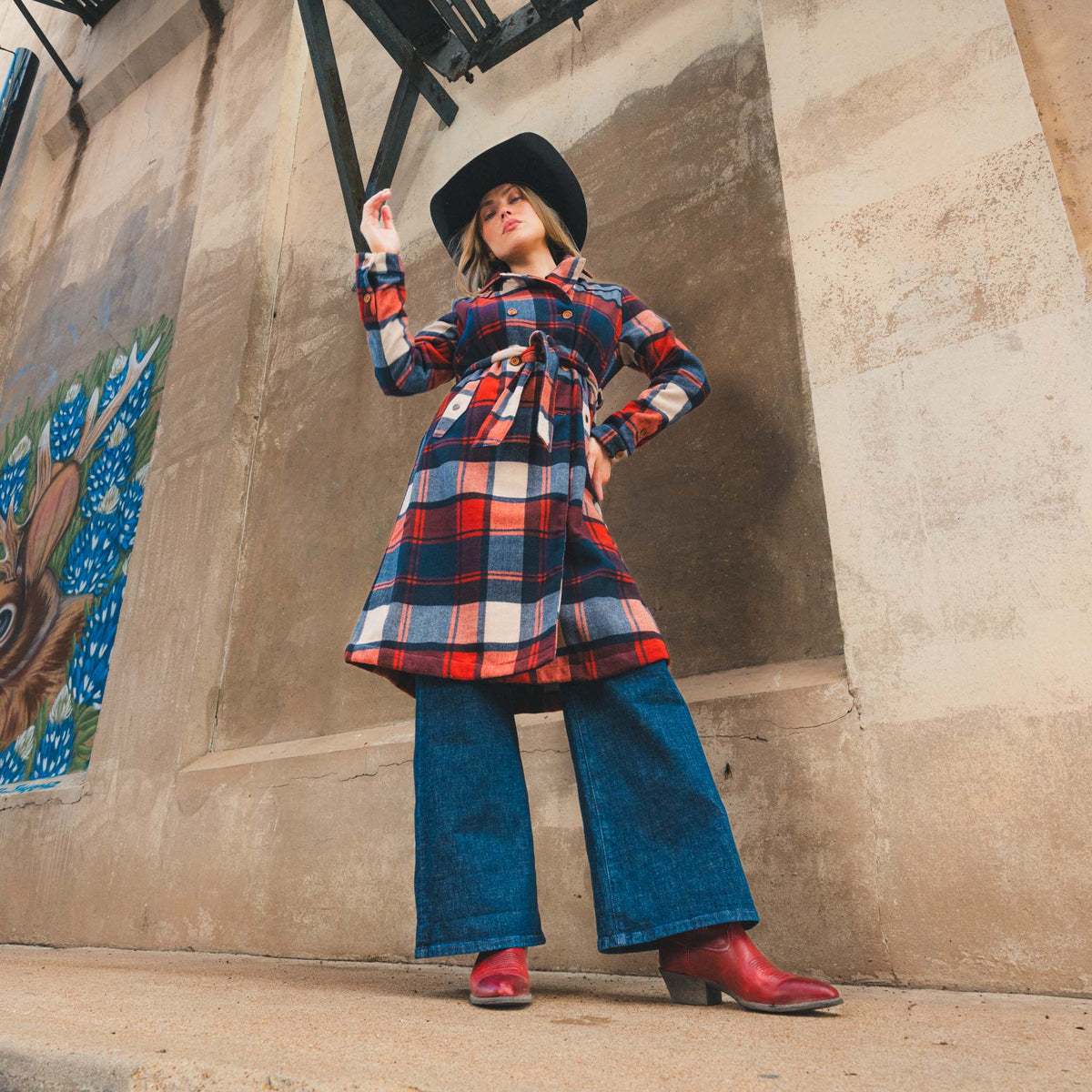 Alma Trench Coat - Plaid
