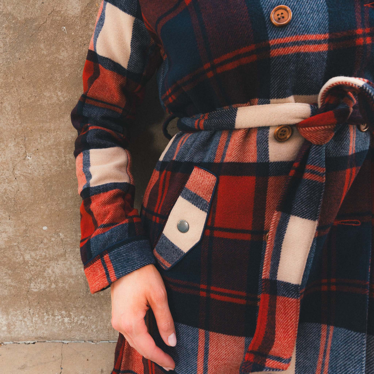 Alma Trench Coat - Plaid