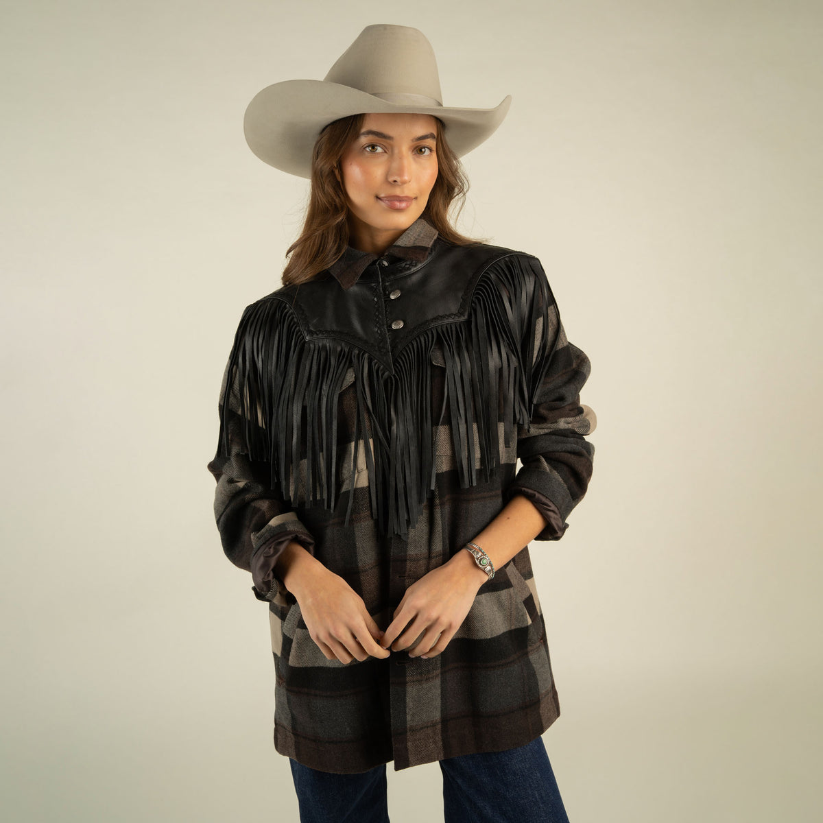 Lillie Fringe Collar - Black