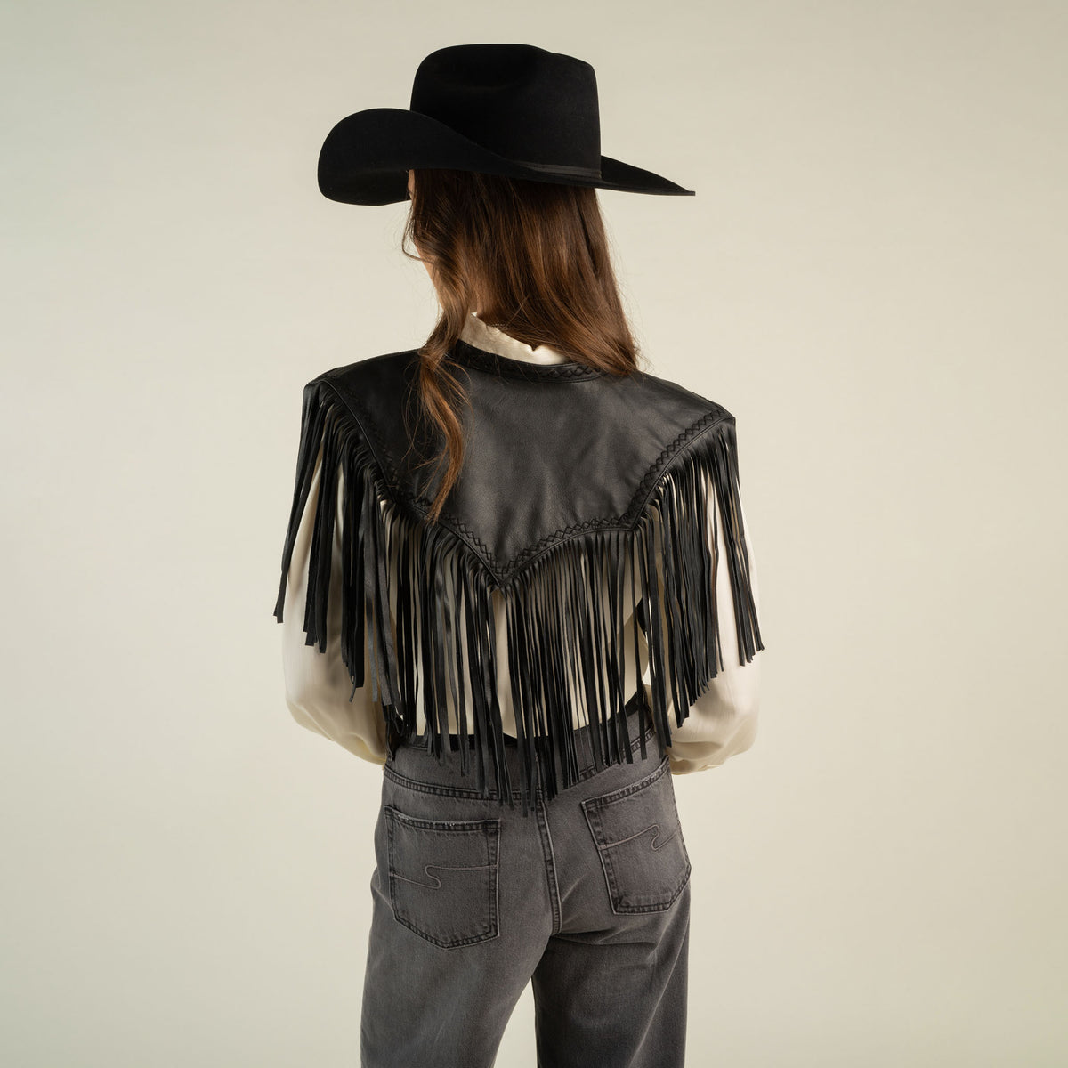 Lillie Fringe Collar - Black