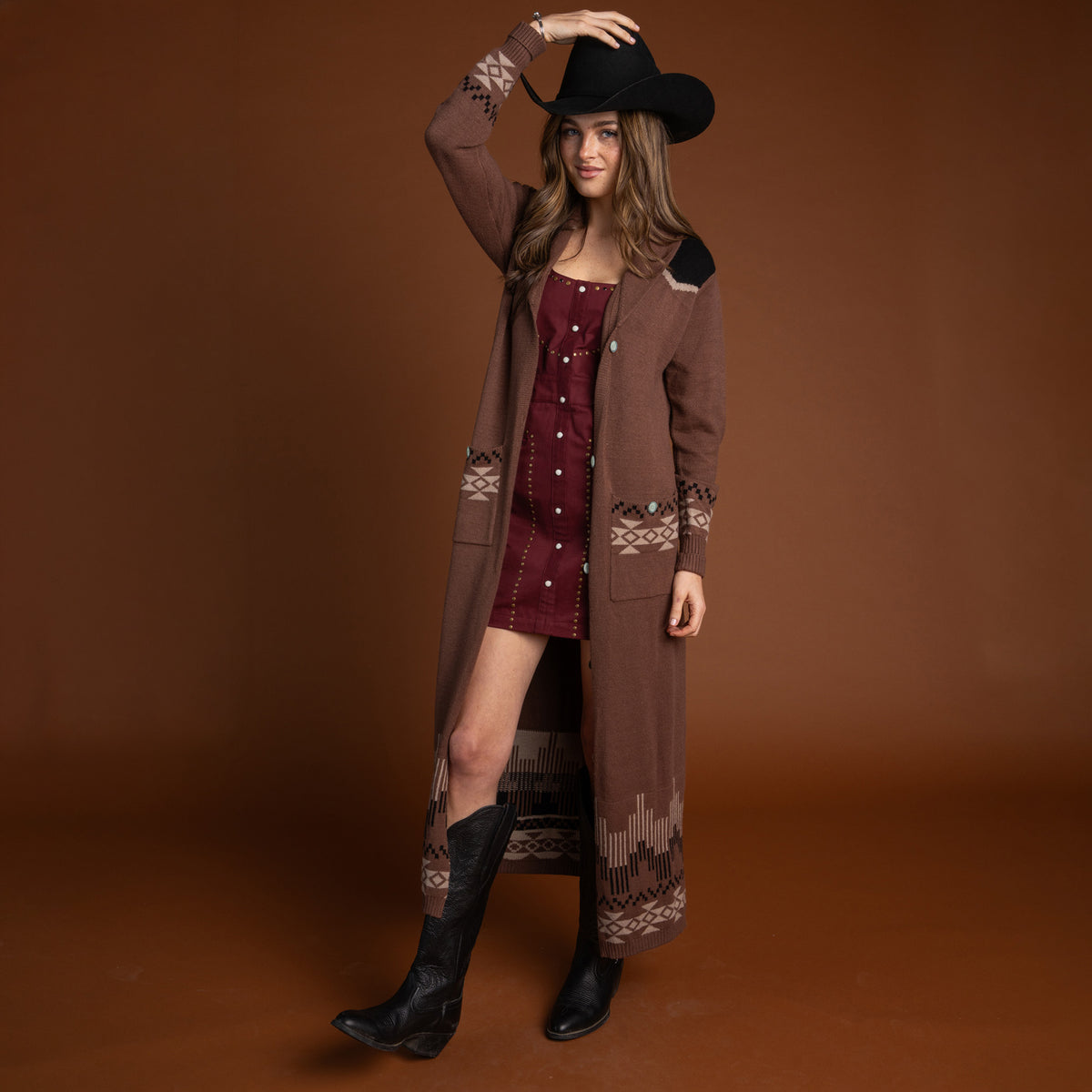 Winona Knit Duster - Saddle
