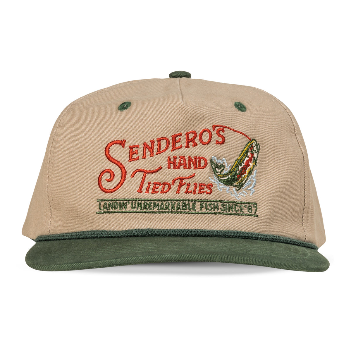 Hand Tied Flies Hat - Gray
