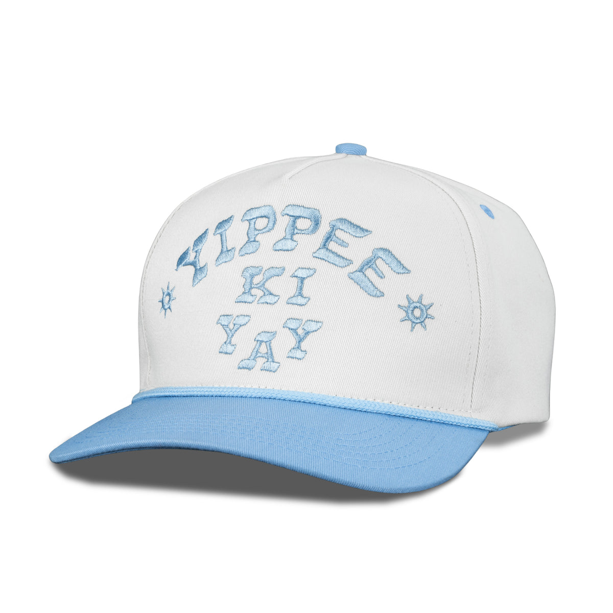 Yippee Ki Yay Hat - Cream/Light Blue
