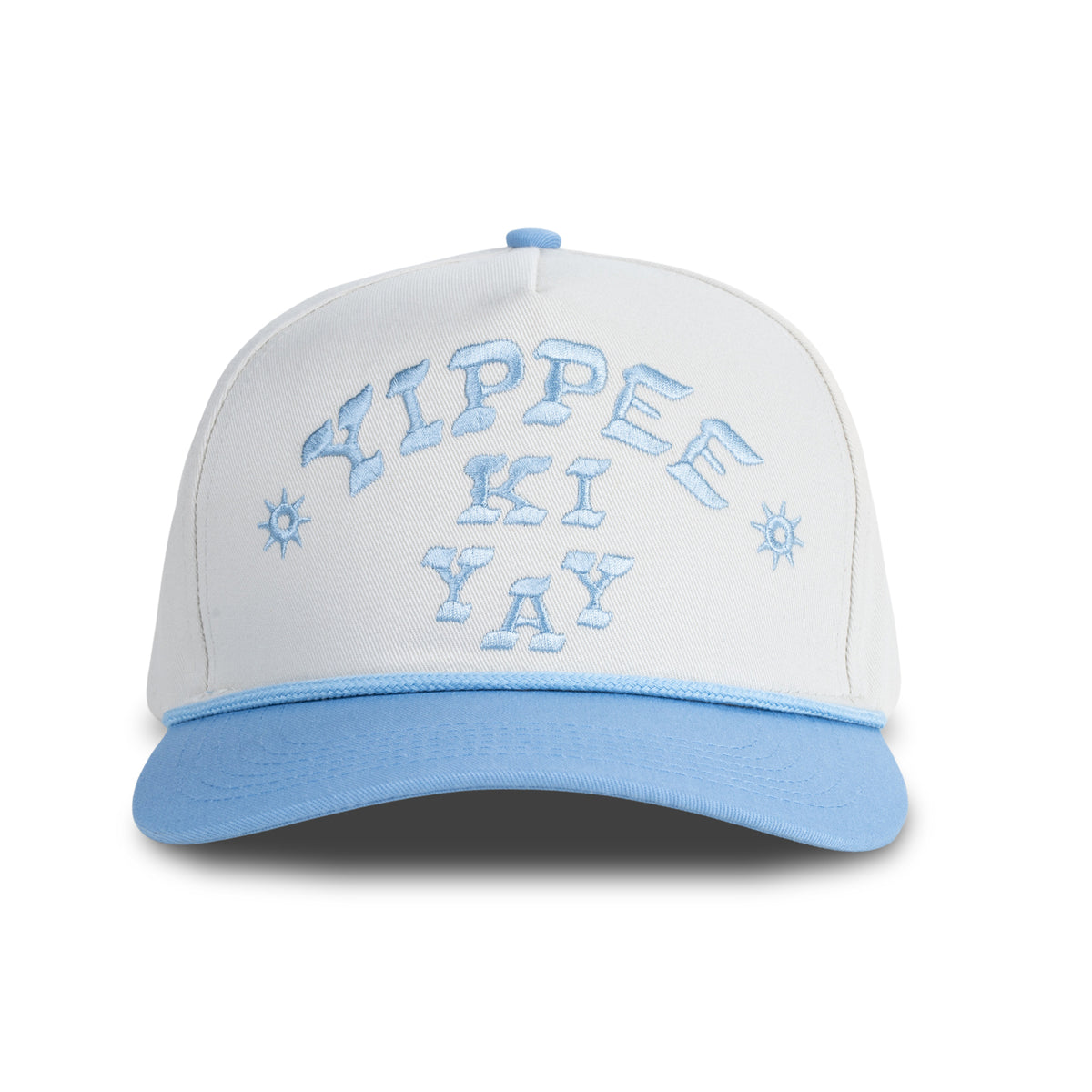 Yippee Ki Yay Hat - Cream/Light Blue
