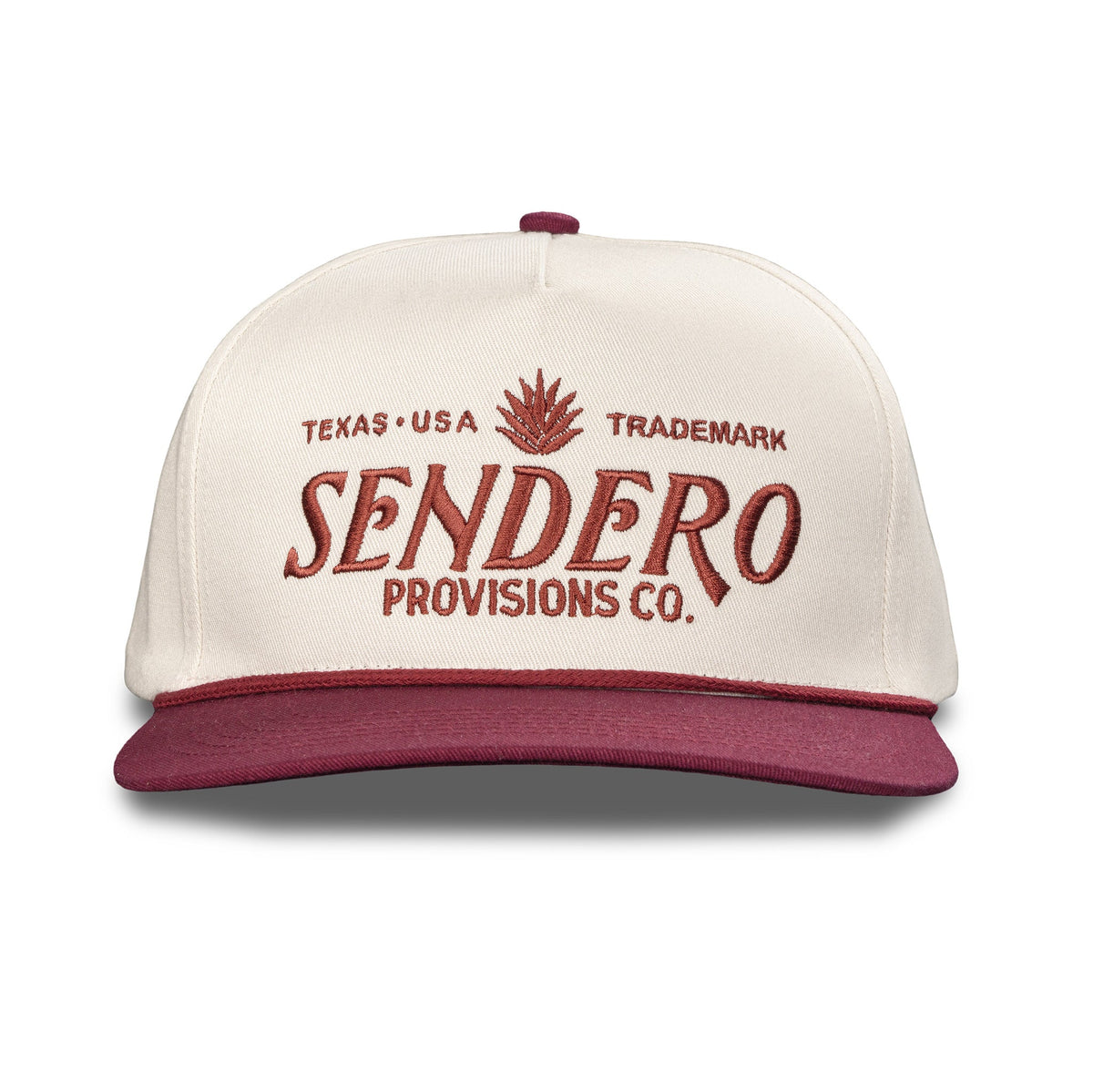 Logo Hat - Cream/Maroon