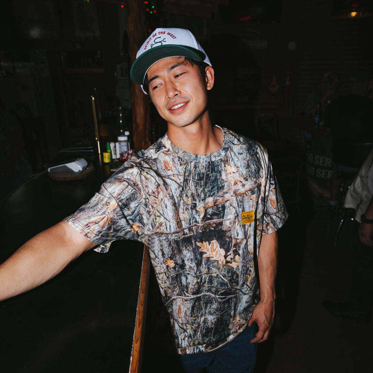S Bar Pc Hat - Cream/Green