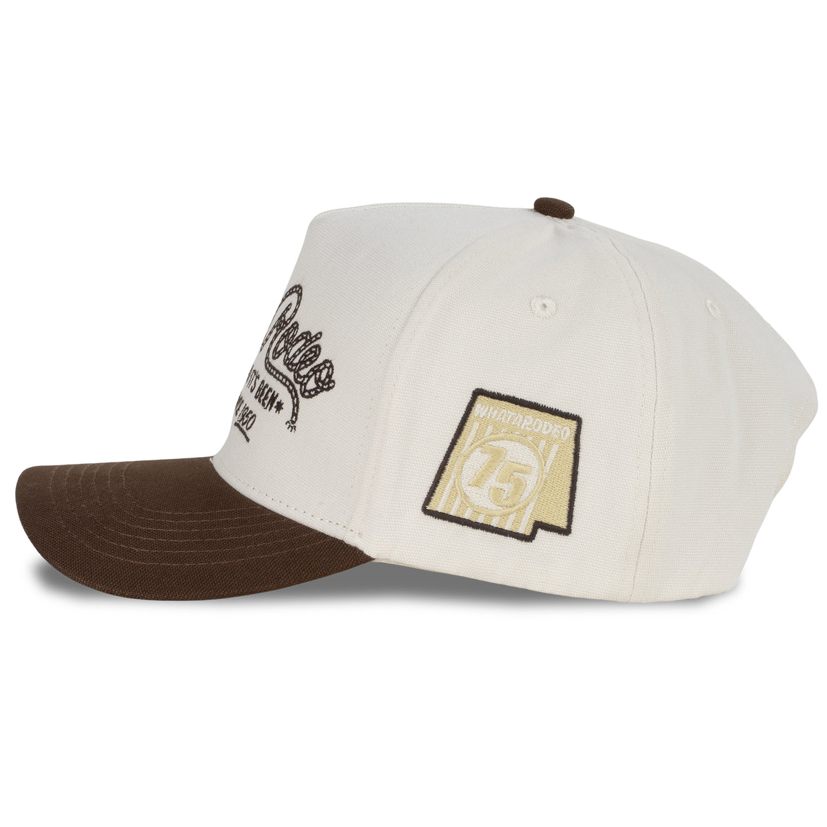 WhataRodeo Hat - White/Brown