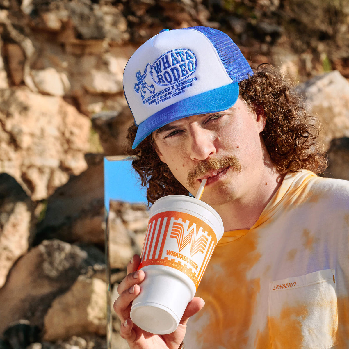 Ropin' Hat - White/Blue
