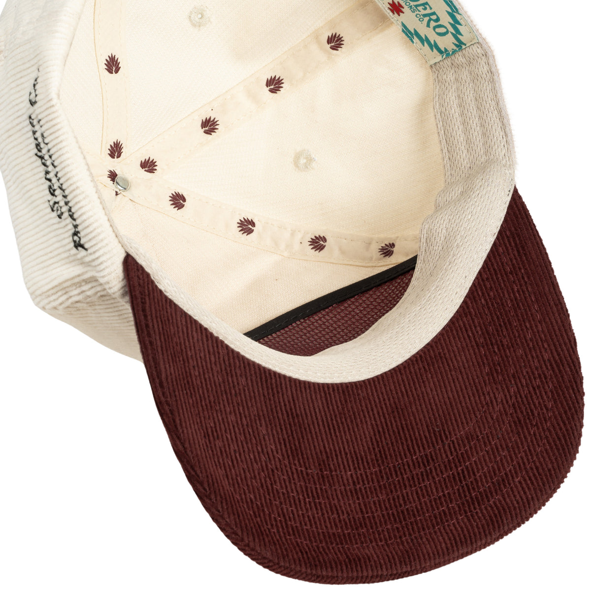 Del Oeste Hat - Cream/Maroon