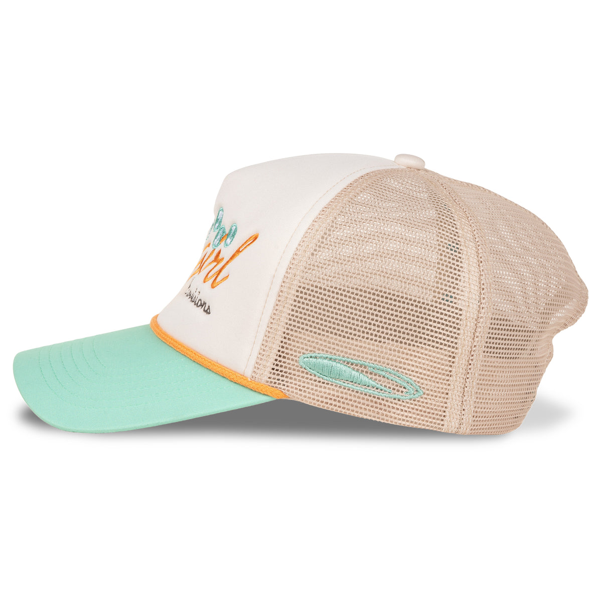 Coastal Cowgirl Hat - Cream/Teal