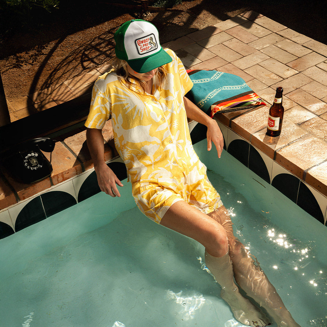 Cowboy Pro Shop Hat - White/Green
